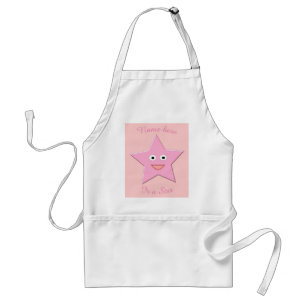 Söt Rosa Star Anpassningsbar Cooking Apron Förkläde