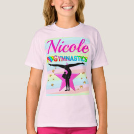 SÖT ROSA STAR I KÄRLEK GYMNASTICS T SHIRT