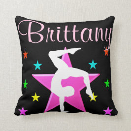 SÖT ROSA STAR PERSONLIG GYMNASTICS PILLOW KUDDE