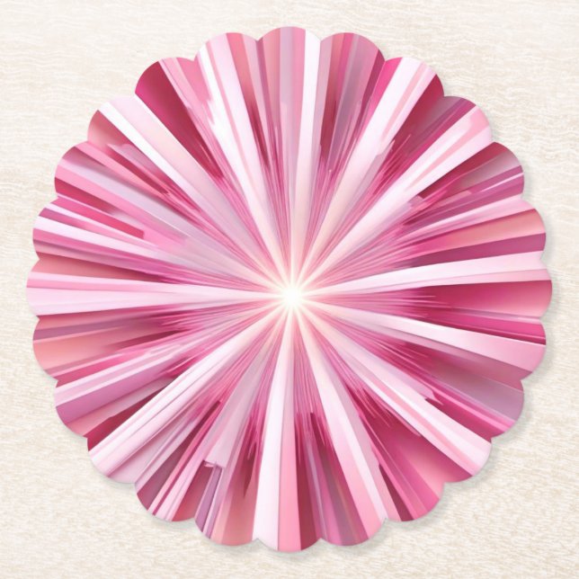 Söt Rosa Starburst Papper Underlägg (Framsida)