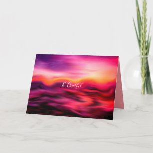 Söt Rosa Sunset Färg Abstrakt BE Helgkort