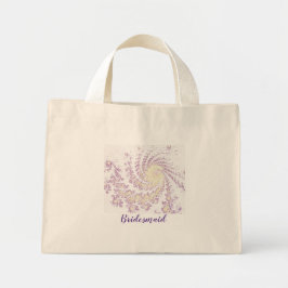 Söt Rosa Swirling Bridesmaid Mini Tygkasse