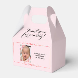 Söt Rosa TACK FÖR KOMMANDE! Christening Presentaskar
