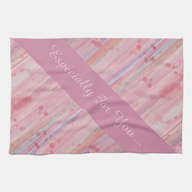 Söt Rosa Tea Towel Kökshandduk (Horisontell)