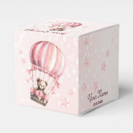 Söt Rosa Teddybjörn Varm Luft Ballong Fest Presentaskar
