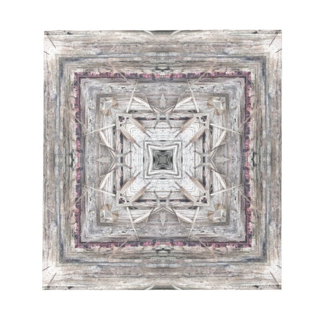 Söt Rosa Tinged Aztec Inspired Mönster Anteckningsblock (Framsida)