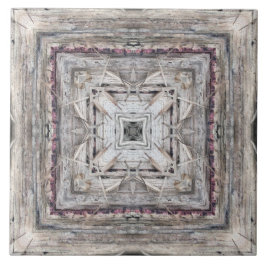 Söt Rosa Tinged Aztec Inspired Mönster Kakelplatta