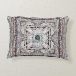 Söt Rosa Tinged Aztec Inspired Mönster Prydnadskudde