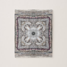 Söt Rosa Tinged Aztec Inspired Mönster Pussel