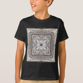 Söt Rosa Tinged Aztec Inspired Mönster Tee