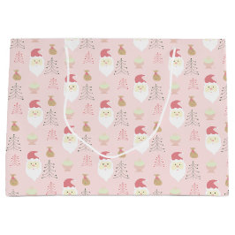 Söt rosa tomte julmönster