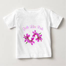 söt rosa trädgårdsblommor, flickor som rosa tee shirt