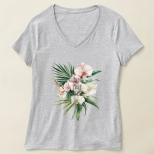 Söt Rosa Tropical Orchid Flowers T Shirt