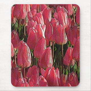 Söt Rosa Tulips Musmatta