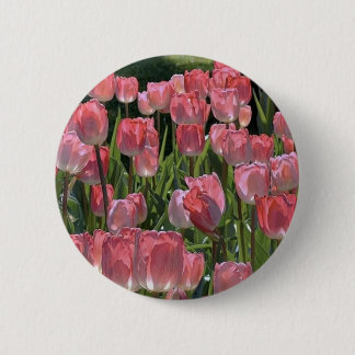 Söt rosa tulpan spänne knapp