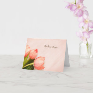 söt rosa tulpaner enkel blommigt att tänka på kort