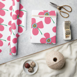 Söt Rosa Tusensköns Pop Sommar Blomma Excentrisk P Presentpapper