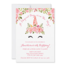 Söt Rosa Unicorn Birthday