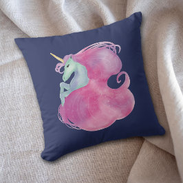 Söt Rosa Unicorn Kudde