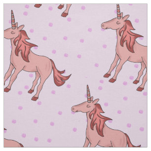 Söt Rosa Unicorn Tyg