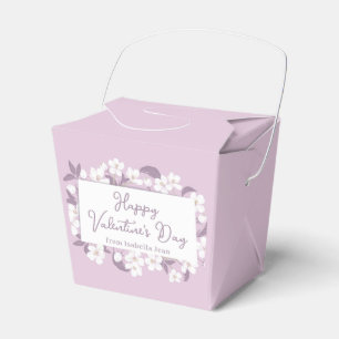 Söt Rosa Valentine Day Anpassningsbar Blommigt Par Presentaskar