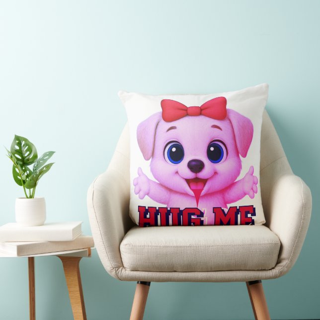 SÖT ROSA VALP KUDD ~ SÖT OCH FÖRFÖRANDE KNUFFVALP KUDDE (Stol)