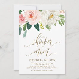 Söt Rosa Vår Blommigt Guld Babykläder för Inbjudningar