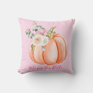 Söt rosa vårblomma Liten Pumpa Namn Kudde