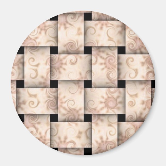 söt rosa Vävstolpe Magnet (Framsidan)