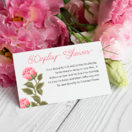 SÖT ROSA VILD RO VISNING SHOWER TILLÄGGSKORT