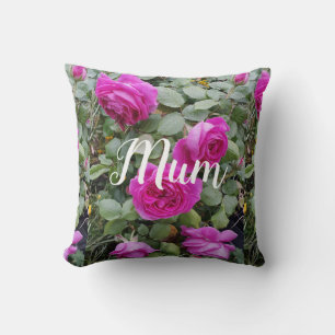 Söt Rosa Vintage Ro Flower Birthday Morsa Kudde