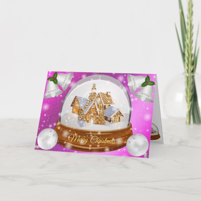 Söt Rosa Vinter Kort (Framsida)