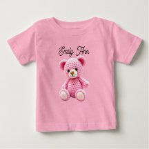 Söt Rosa Virkad Personlig Babypigiskt