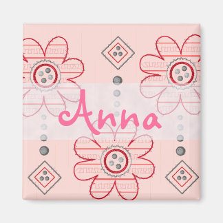 Söt Rosa Wall Flowers Design Magnet