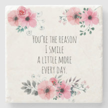 Söt Rosa Watercolor Blommigt Cute Typography