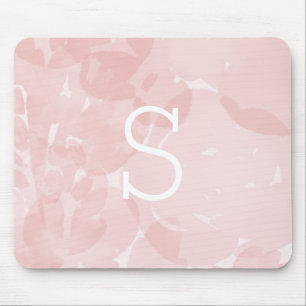 Söt Rosa Watercolor Monogram Musmatta