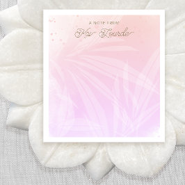 Söt Rosa Watercolor Plants Löv Anteckningsblock