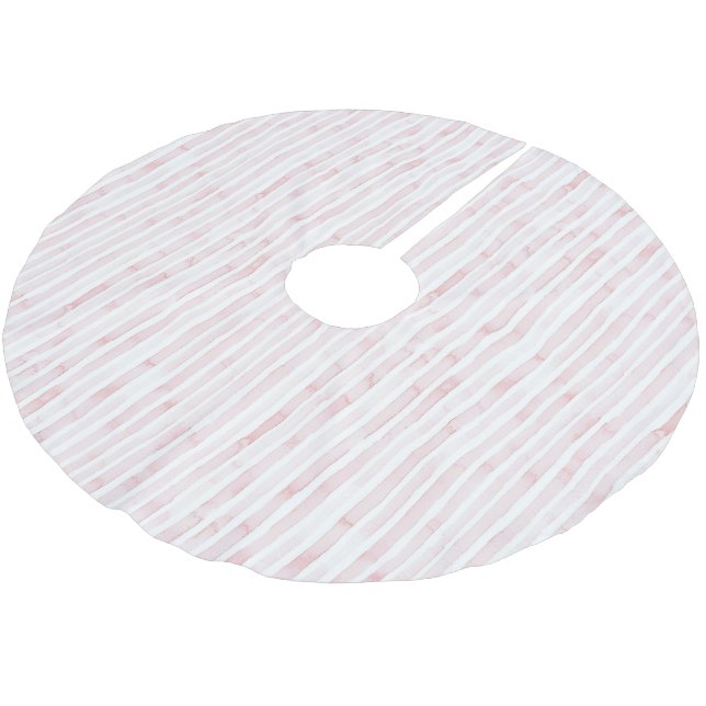 Söt Rosa White Rand jul Julgransmatta Borstad Polyester (Vinklad)