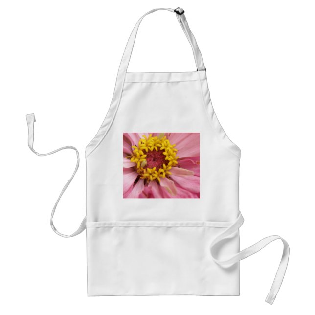 Söt Rosa Zinnia Apron Förkläde (Framsidan)