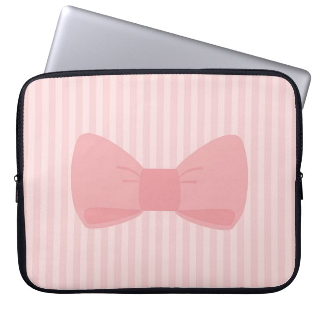 Söt rosapilbågelaptop sleeve (Framsidan)