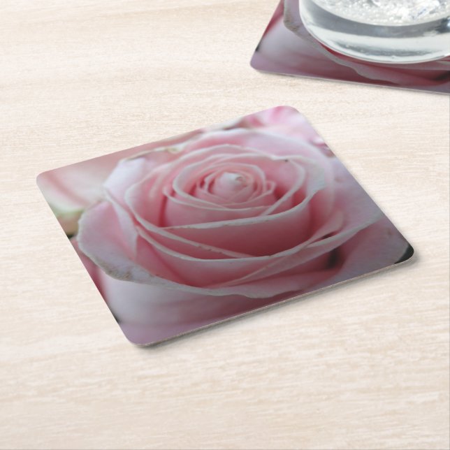 Söt rosblomma underlägg papper kvadrat (Vinklad)