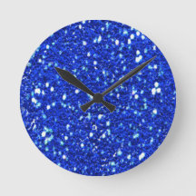 Söt Royal Blue Sparkly Faux Glitter look