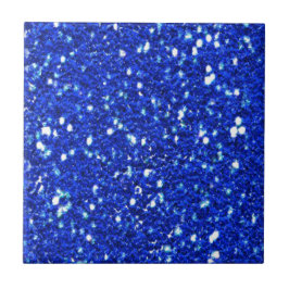 Söt Royal Blue Sparkly Glitter look Kakelplatta