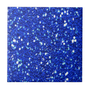Söt Royal Blue Sparkly Glitter look Kakelplatta