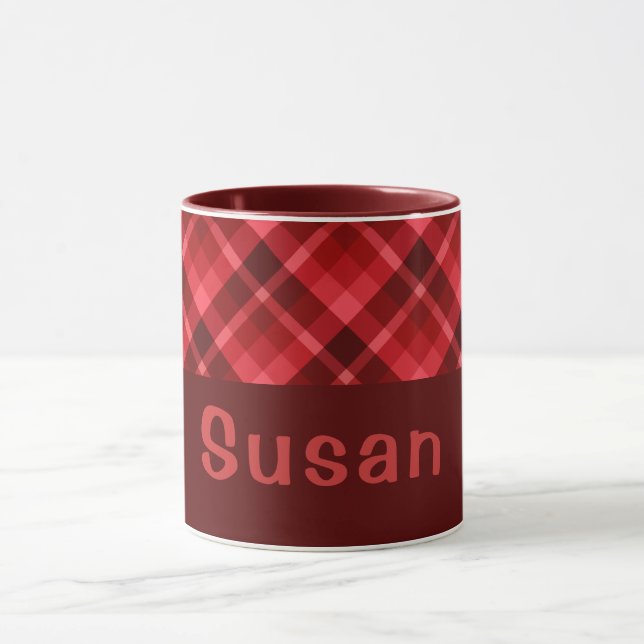 Söt Ruby Red Play Monogram 11 oz Coffee Mugg (Center)
