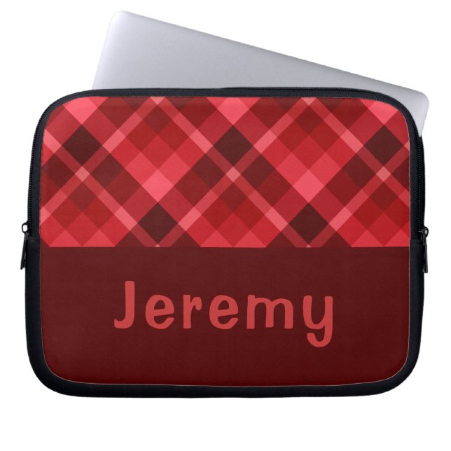 Söt Ruby Red Play Monogram Laptop sleeve (Framsidan)