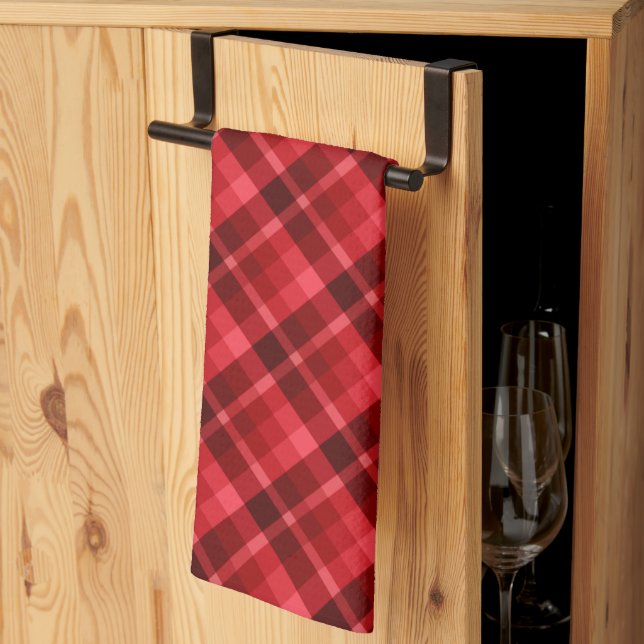 Söt Ruby Red Play Mönster Kitchen Towel Kökshandduk (Thirds Fold)