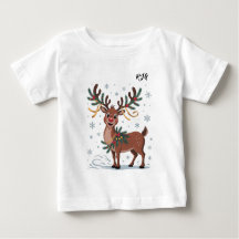 Söt Rudolf med guldbelysningar initialer