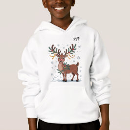 Söt Rudolf med guldbelysningar initialer T Shirt
