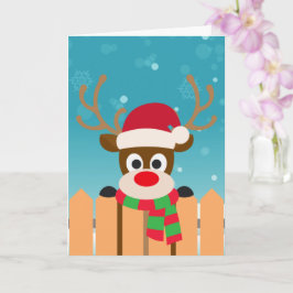Söt Rudolph Den Röda Nosen Ren | Vykort
